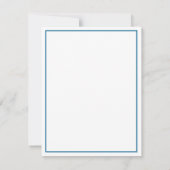 Carte De Correspondance Preppy Blue and White Bow Personalized (Dos)