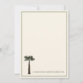 Carte De Correspondance Preppy Coastal Palm Tree Personalized (Devant)