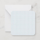 Carte De Correspondance Preppy En vichy aquarelle bleu Monogram Golf Panie (Dos)