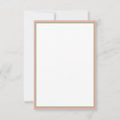 Carte De Correspondance Preppy Floral Pink and Green Bow Personalized (Dos)