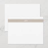 Carte De Correspondance Préppy Khaki Personnalisé Monogramme Nom Initiales (Devant / Derrière)