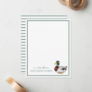 Carte De Correspondance Preppy Mallard Duck Personnalisé