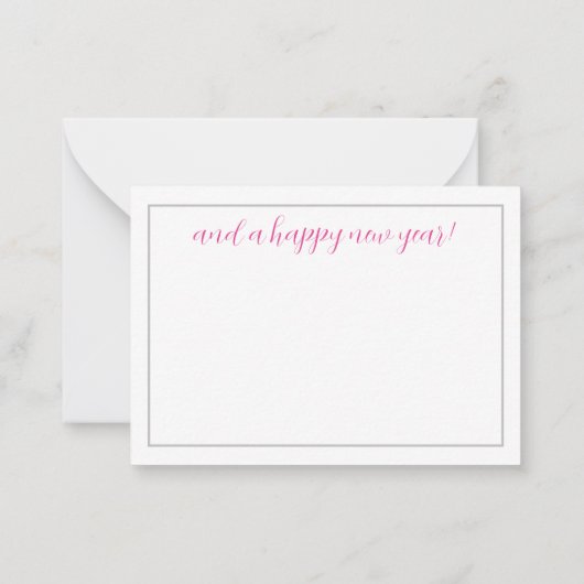 Carte De Correspondance Preppy Pink and Green Christmas Trees (Dos)