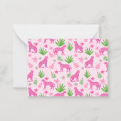 Carte De Correspondance Preppy Pink Cheetah (Devant)