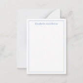 Carte De Correspondance Preppy White Pineapple on Blue (Dos)