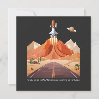 Carte De Correspondance Prêt à aller sur Mars