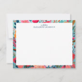 Carte De Correspondance Pretty Botanical Girly Floral Frame  (Devant)