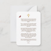 Carte De Correspondance Prière commémorative fleur sauvage et beurre (Dos)