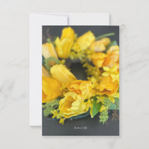 Carte De Correspondance Printemps heureux - Wreath Jaune