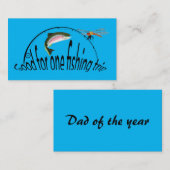 Carte De Correspondance Prix pour un voyage de pêche (Devant / Derrière)