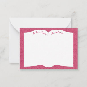 Carte De Correspondance Professeur de littérature de livre ouvert