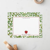 Carte De Correspondance Professeur de pomme botanique (Devant/Arrière en situation)