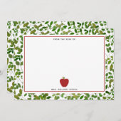 Carte De Correspondance Professeur de pomme botanique (Devant / Derrière)