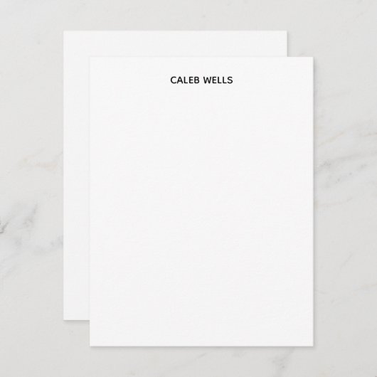 Carte De Correspondance Profession simple blanc attrayant (Devant / Derrière)