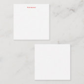 Carte De Correspondance Professional classical calligraphy name custom red (Devant / Derrière)