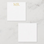 Carte De Correspondance Professional Classical Monogram Minimalist Plain (Devant / Derrière)