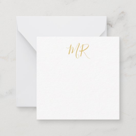 Carte De Correspondance Professional Classical Monogram Minimalist Plain (Devant)