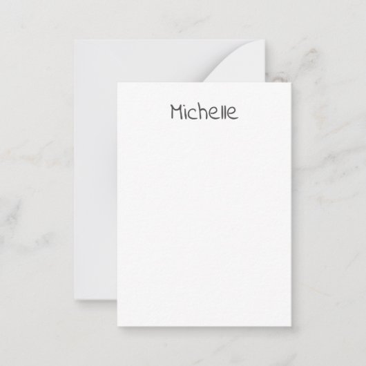 Carte De Correspondance Professional Modern Minimalist Plain Own Name (Devant)