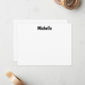 Carte De Correspondance Professional Modern Minimalist Plain Own Name (Devant/Arrière en situation)