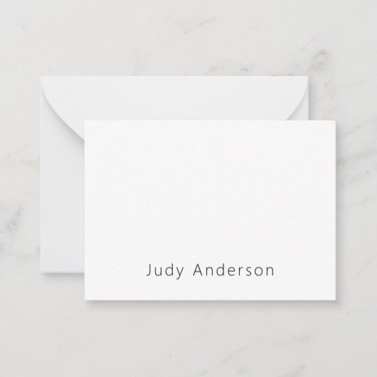 Carte De Correspondance Professional Plain Modern Elegant Your Name (Devant)