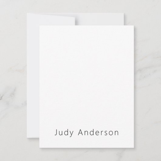 Carte De Correspondance Professional Plain Modern Elegant Your Name (Devant)