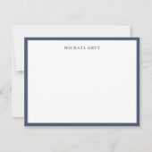 Carte De Correspondance Professionnel à bordure bleue moderne (Devant)