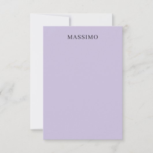 Carte De Correspondance Professionnel Classique Unique Nom Propre Violet C (Devant)