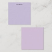 Carte De Correspondance Professionnel Classique Unique Nom Propre Violet C (Devant / Derrière)