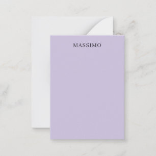 Carte De Correspondance Professionnel Classique Unique Nom Propre Violet P