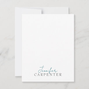 Carte De Correspondance Professionnel élégant moderne minimaliste simple