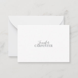 Carte De Correspondance Professionnel élégant moderne minimaliste simple