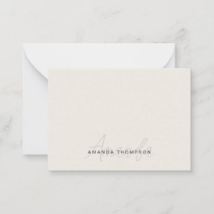 Carte De Correspondance Professionnel Élégant Moderne Personnalisé Avec No