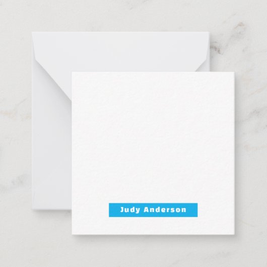 Carte De Correspondance Professionnel Élégant Moderne Simple Nom Bleu Blan (Devant)