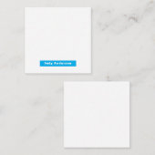 Carte De Correspondance Professionnel Élégant Moderne Simple Nom Bleu Blan (Devant / Derrière)