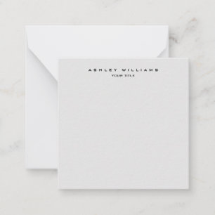 Carte De Correspondance Professionnel gris moderne uni unique