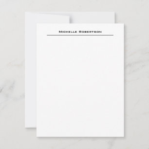 Carte De Correspondance Professionnel Minimaliste Plain Simple Moderne