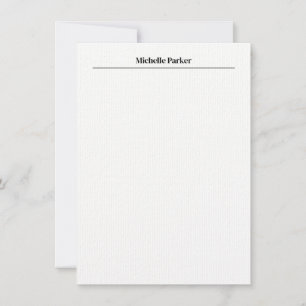 Carte De Correspondance Professionnel Minimaliste Plain Simple Moderne Chi
