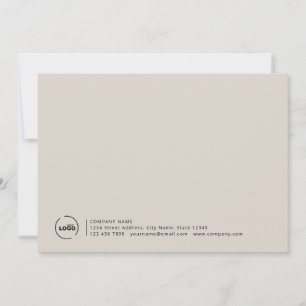 Carte De Correspondance Professionnel Moderne Logo d'entreprise Beige