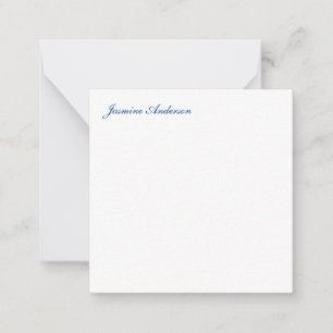 Carte De Correspondance Professionnel Moderne Minimaliste Bleu Blanc