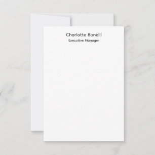 Carte De Correspondance Professionnel moderne minimaliste Plain