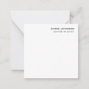 Carte De Correspondance Professionnel Moderne Plain Simple