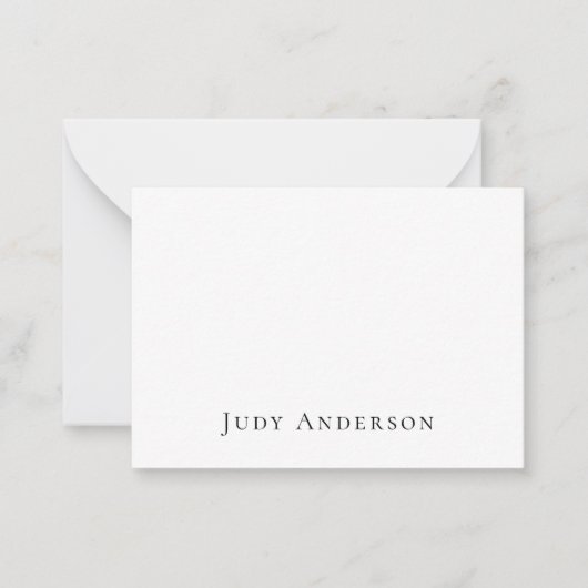 Carte De Correspondance Professionnel Plain Moderne Élégant Votre Nom (Devant)