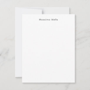 Carte De Correspondance Professionnel Simple Blanc Attrayant