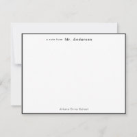 Professionnel Simple Bordure noire Enseignants à p