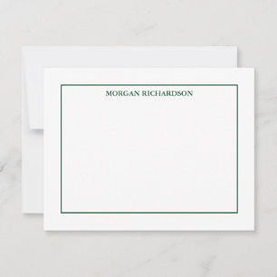 Carte De Correspondance Professionnel Simple Hunter Green Personnalisé
