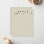 Carte De Correspondance Professionnel Unique Classique Simple (Devant/Arrière en situation)