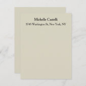 Carte De Correspondance Professionnel Unique Classique Simple (Devant / Derrière)