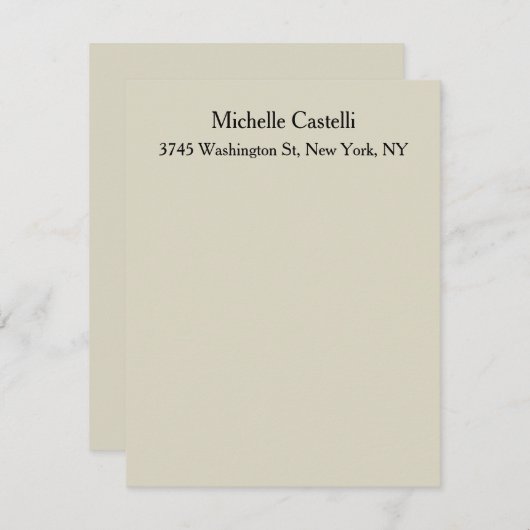 Carte De Correspondance Professionnel Unique Classique Simple (Devant / Derrière)