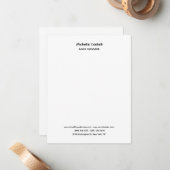 Carte De Correspondance Professionnel Unique Classique Simple (Devant/Arrière en situation)