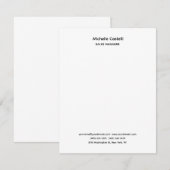 Carte De Correspondance Professionnel Unique Classique Simple (Devant / Derrière)